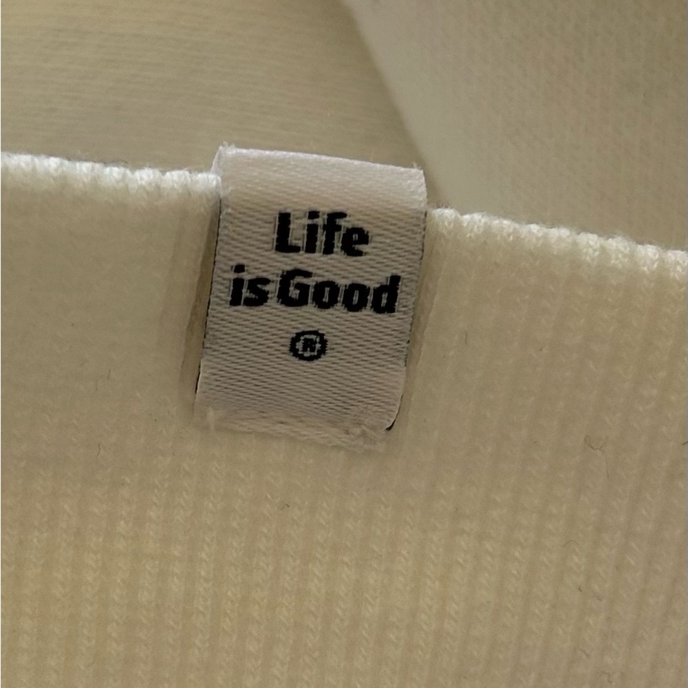 Life Is Good Men's White Hoodie/ size M - Picture 9 of 11